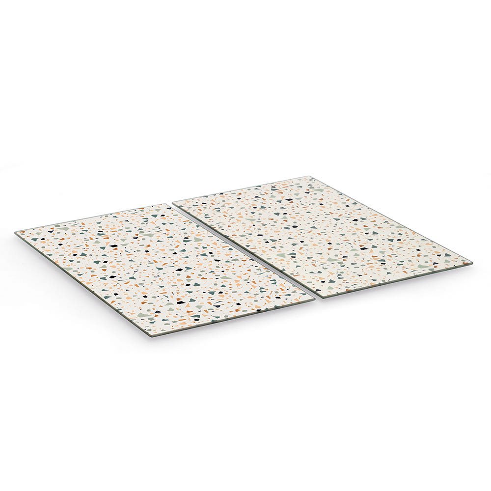 Herdabdeck-/Schneideplatten-Set "Terrazzo", 2-tlg.