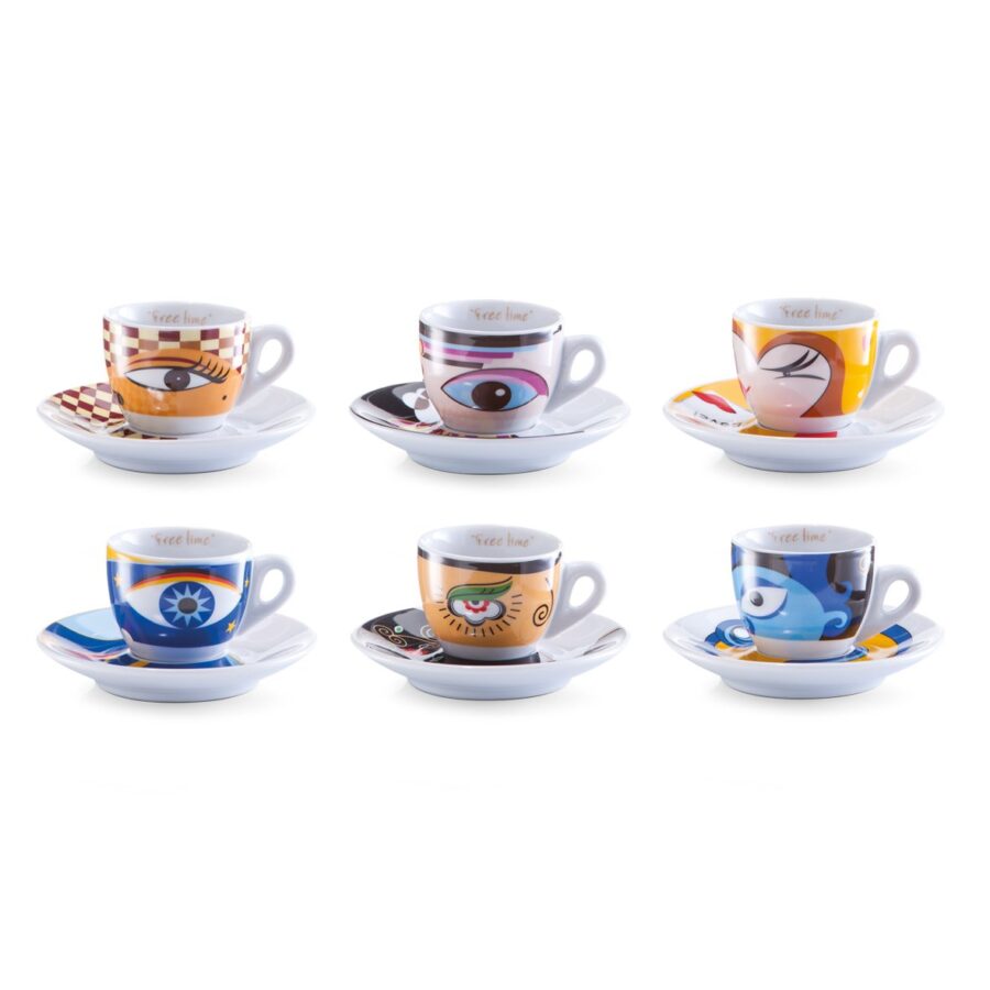 Espresso-Set "Magic Eyes", 12-tlg., Porzellan