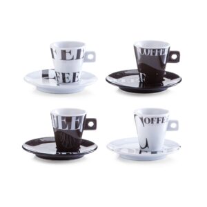 Espresso-Set "Coffee style", 8-tlg., Porzellan