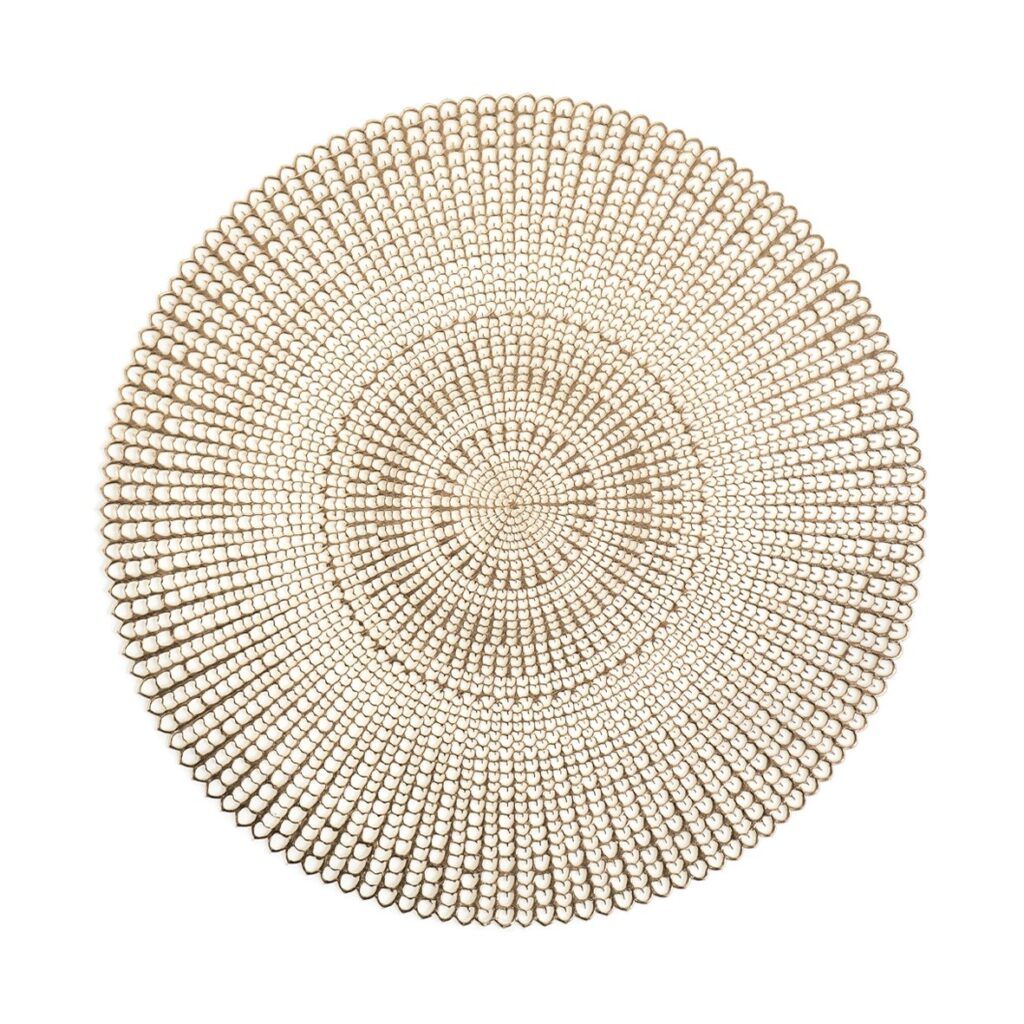 Platzset "Cut out", Kunststoff, rund, gold