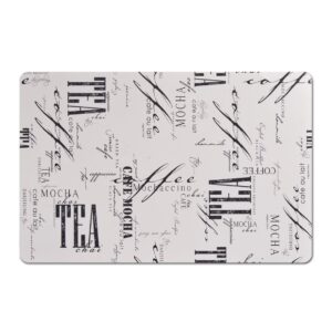 Platzset "Coffee & Tea", Kunststoff, weiß