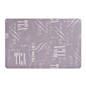 Platzset "Coffee & Tea", Kunststoff, grau