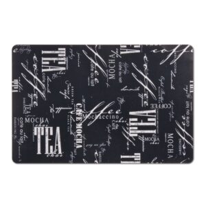 Platzset "Coffee & Tea", Kunststoff, schwarz