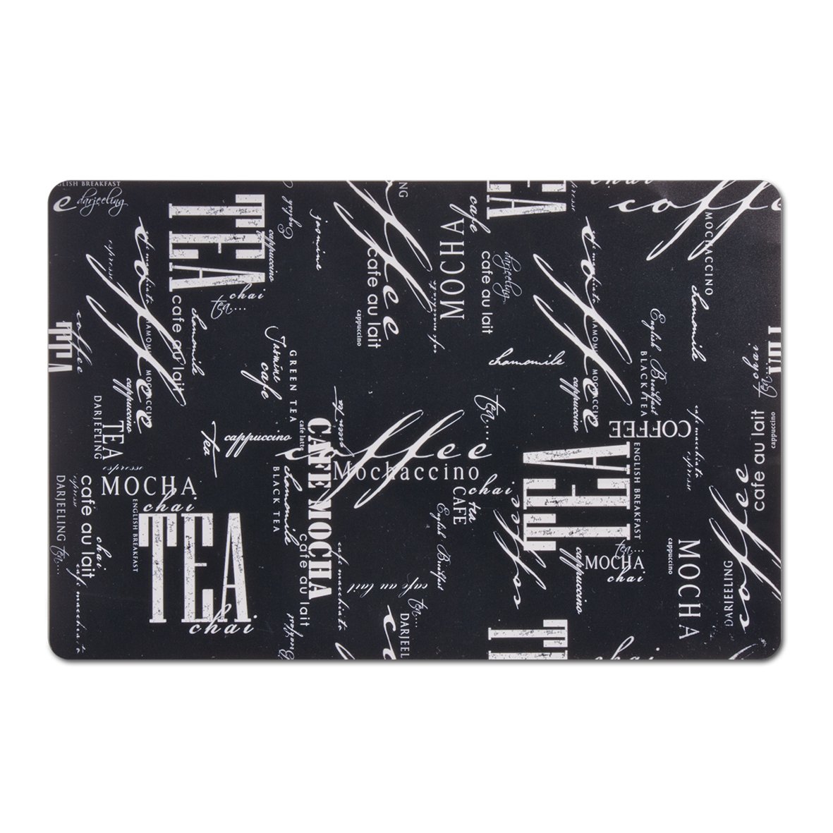 Platzset "Coffee & Tea", Kunststoff, schwarz