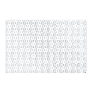 Platzset "Flowers", Kunststoff, weiß