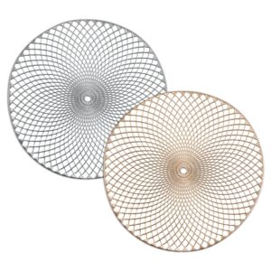 Platzset "Mandala", Kunststoff, silber