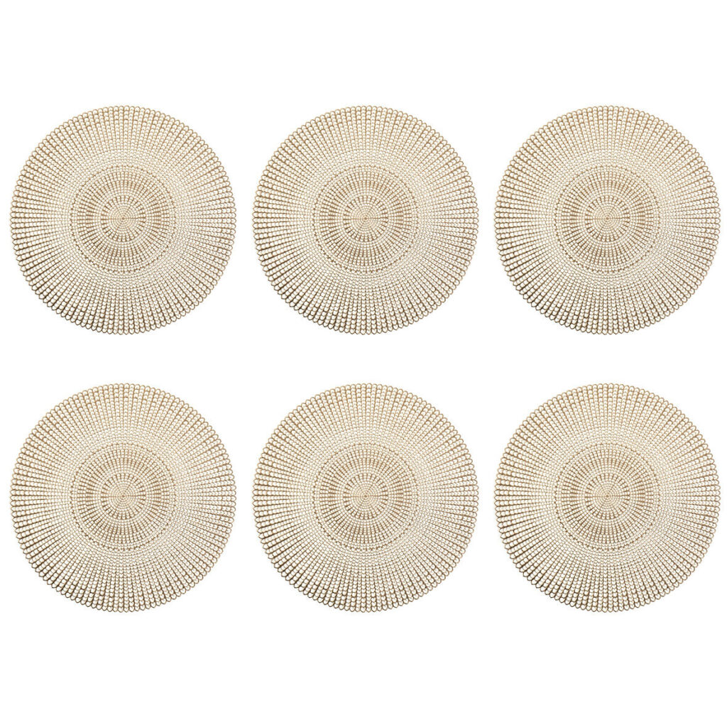 Platzset "Cut out", 6er Set, Kunststoff, gold