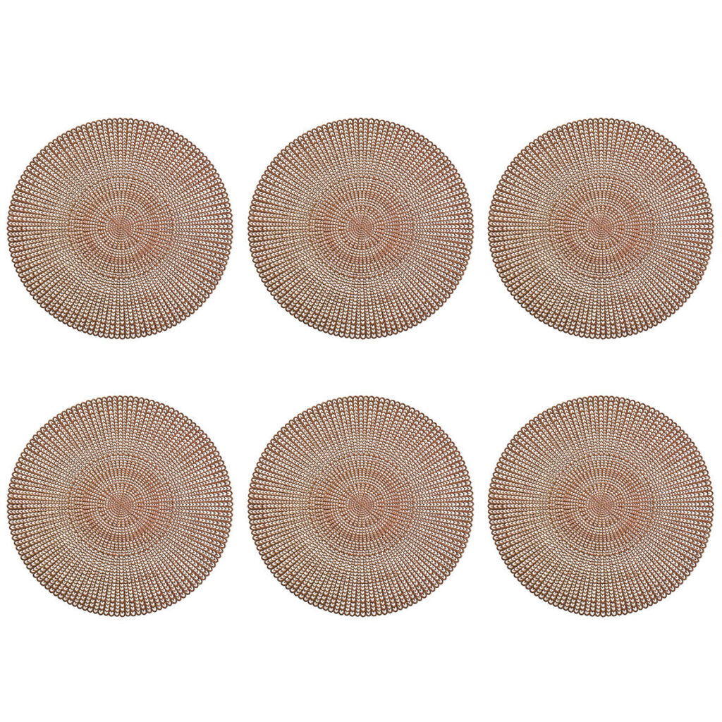 Platzset "Cut out", 6er Set, Kunststoff, kupfer