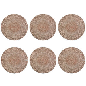 Platzset "Cut out", 6er Set, Kunststoff, kupfer