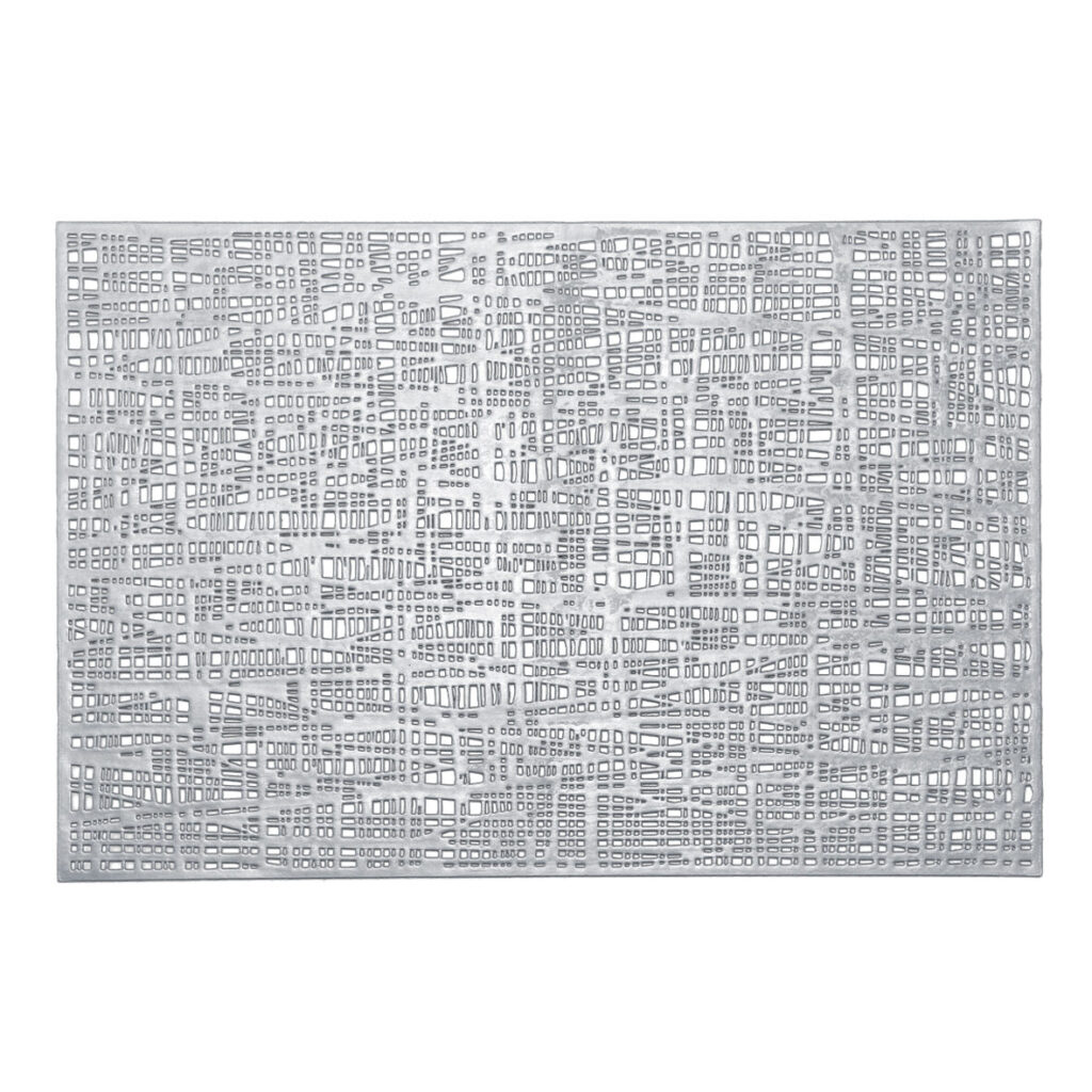 Platzset "Scribble",  Kunststoff, silber