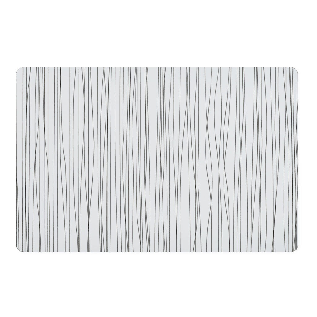 Platzset "Metallic", Kunststoff, weiß