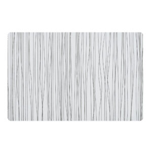 Platzset "Metallic", Kunststoff, weiß