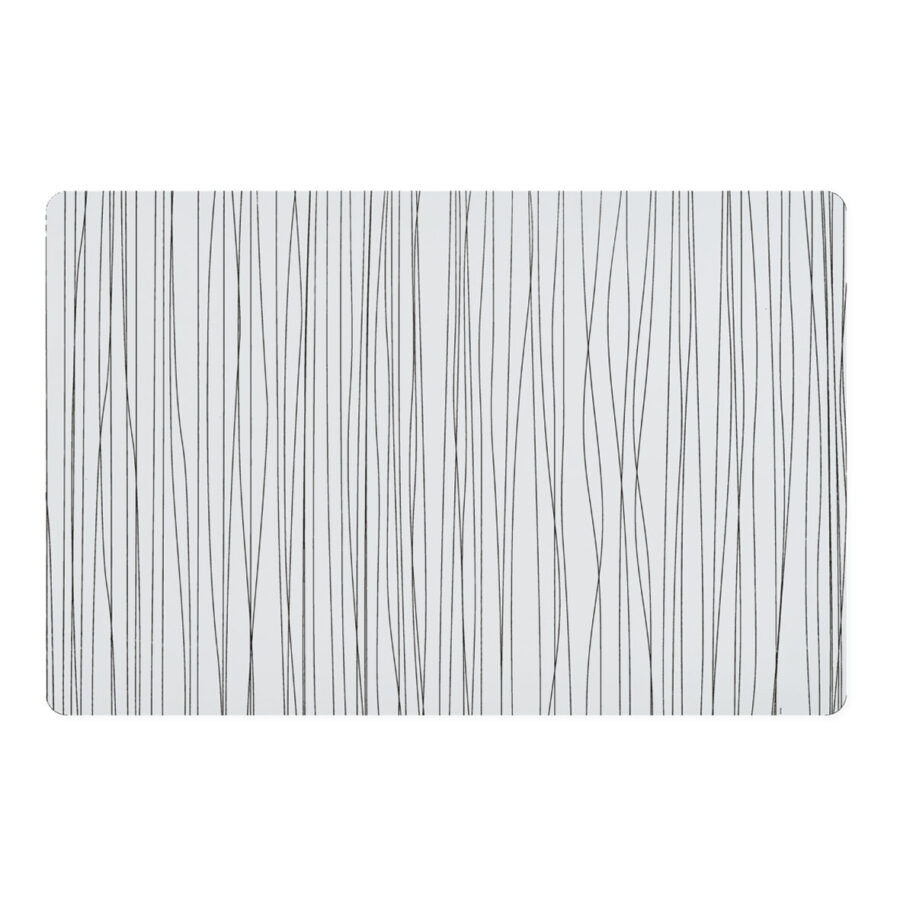 Platzset "Metallic", Kunststoff, weiß