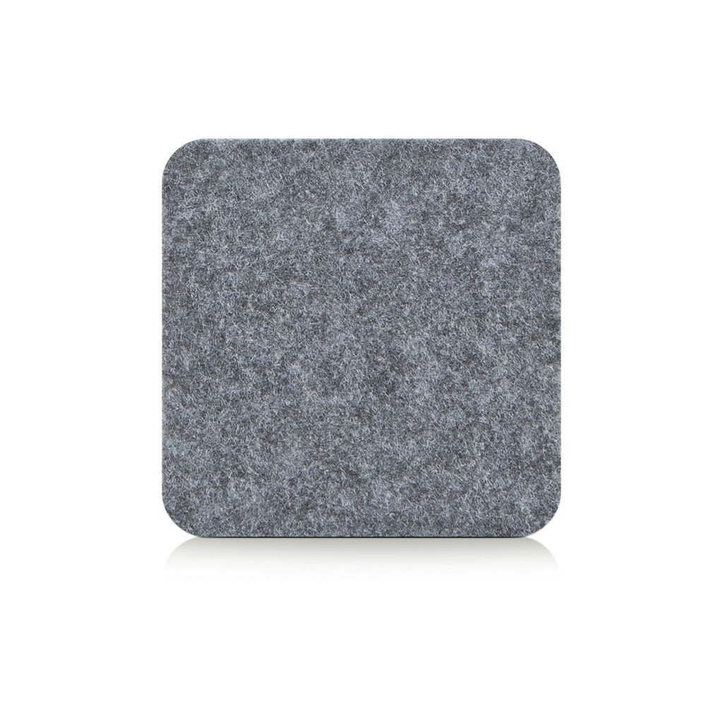 Glasuntersetzer-Set, 4-tlg., Filz, grau