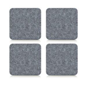 Glasuntersetzer-Set, 4-tlg., Filz, grau