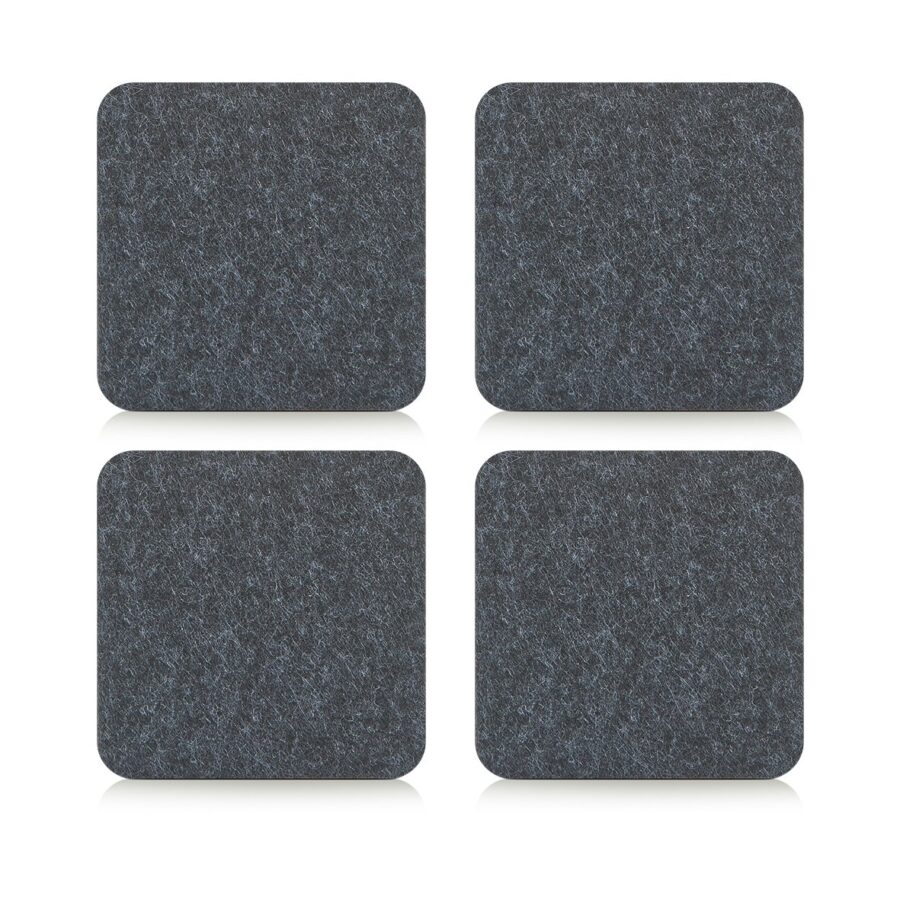 Glasuntersetzer-Set, 4-tlg., Filz, anthrazit