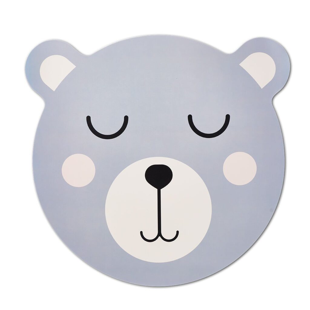 Platzset "Bär", Kunststoff, blau