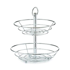 Obst-Etagere, 2-lagig, Metall verchromt