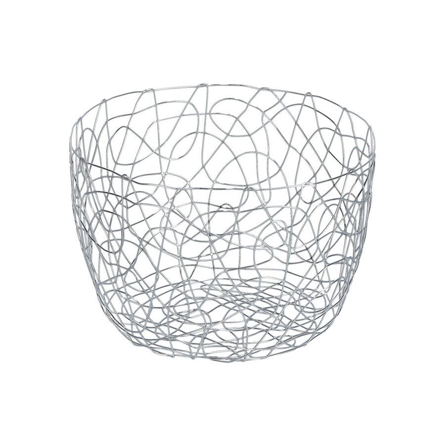 Obstkorb, Metall verchromt