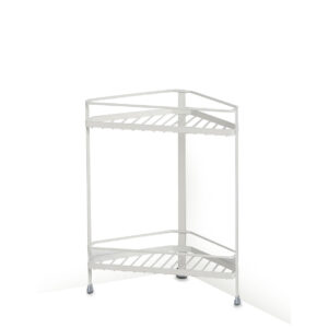 Eckregal, Metall, weiß