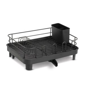 Geschirrabtropfständer, Kunststoff/Metall, schwarz