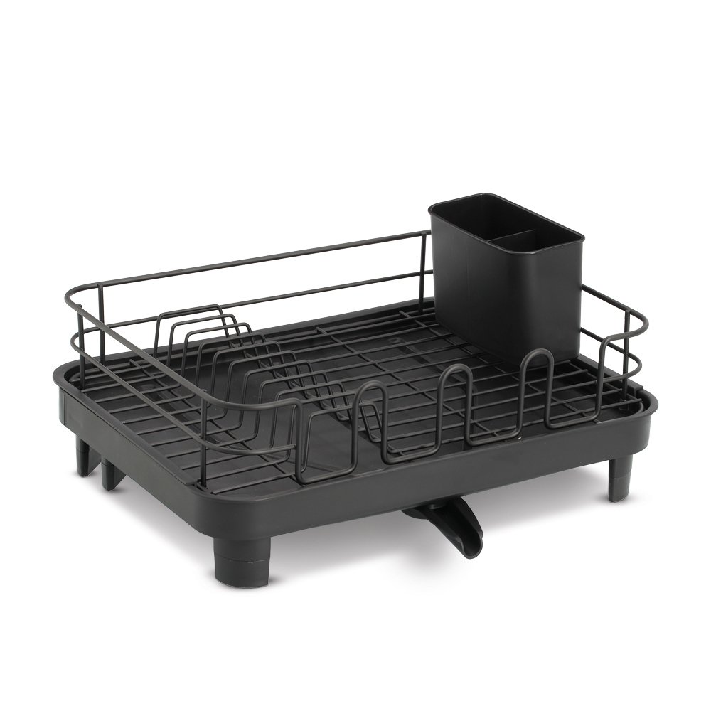 Geschirrabtropfständer, Kunststoff/Metall, schwarz