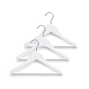 Kinder-Kleiderbügel-Set, 3-tlg., weiß