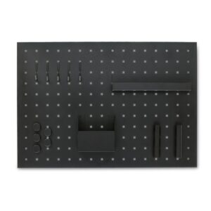 Memoboard m. Utensilien, Metall, schwarz