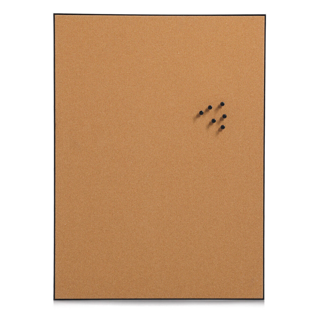 Pinboard, Kork/MDF/Kunststoff, schwarz