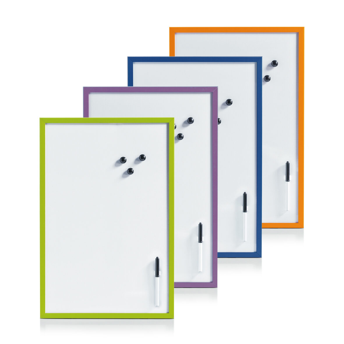 Magnet-/Schreibtafel, Metall/MDF, fbg. sort.