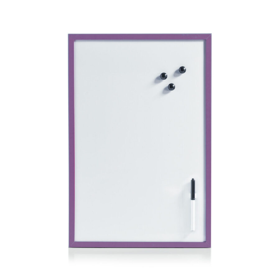 Magnet-/Schreibtafel, Metall/MDF, fbg. sort.