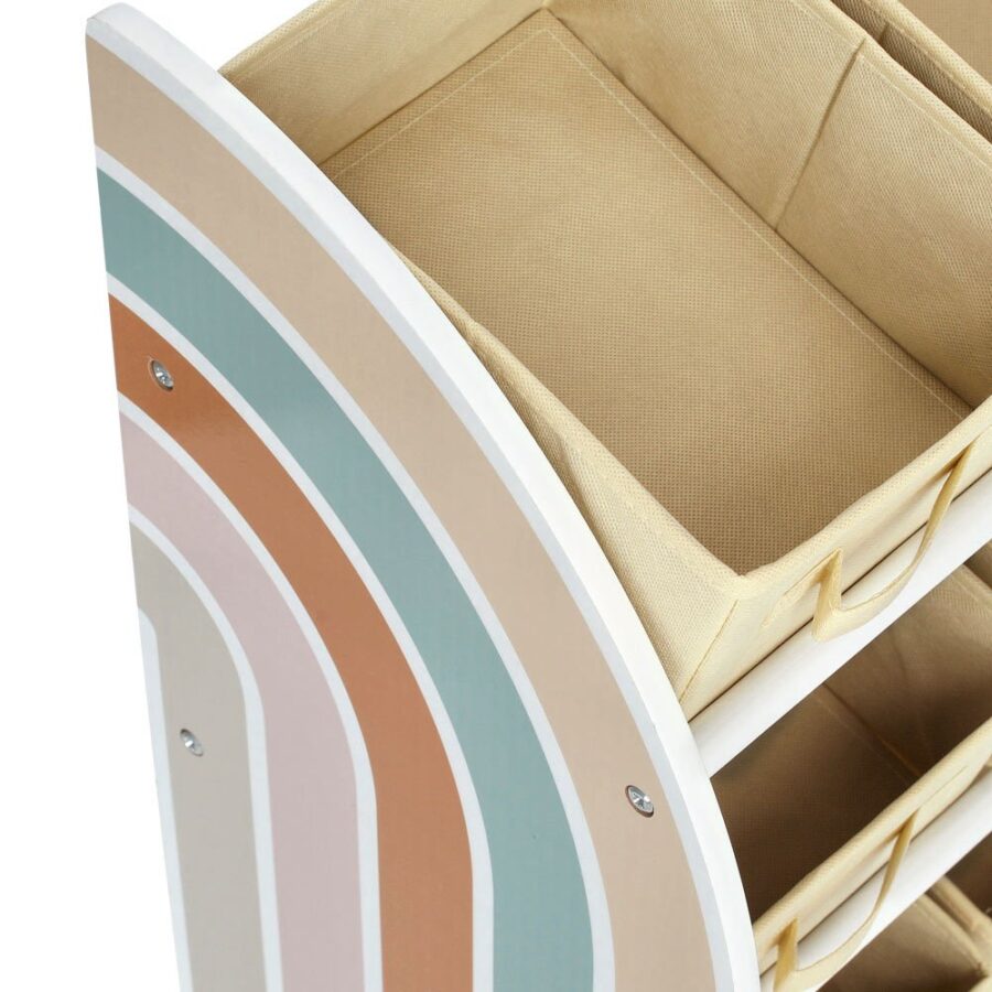 Kinder-Regal "Rainbow" m. 9 Boxen, MDF/Vlies