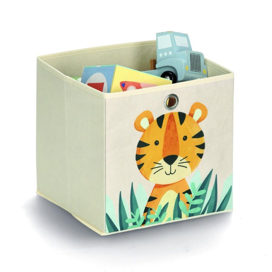 Aufbewahrungsbox "Tiger", Vlies, beige