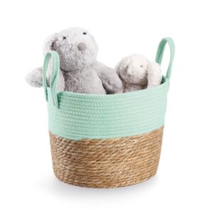 Aufbewahrungskorb, Baumwolle/Wasserhyazinthe, mint