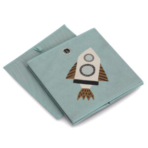 Aufbewahrungsbox "Rocket", Vlies, petrol