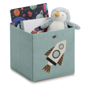 Aufbewahrungsbox "Rocket", Vlies, petrol