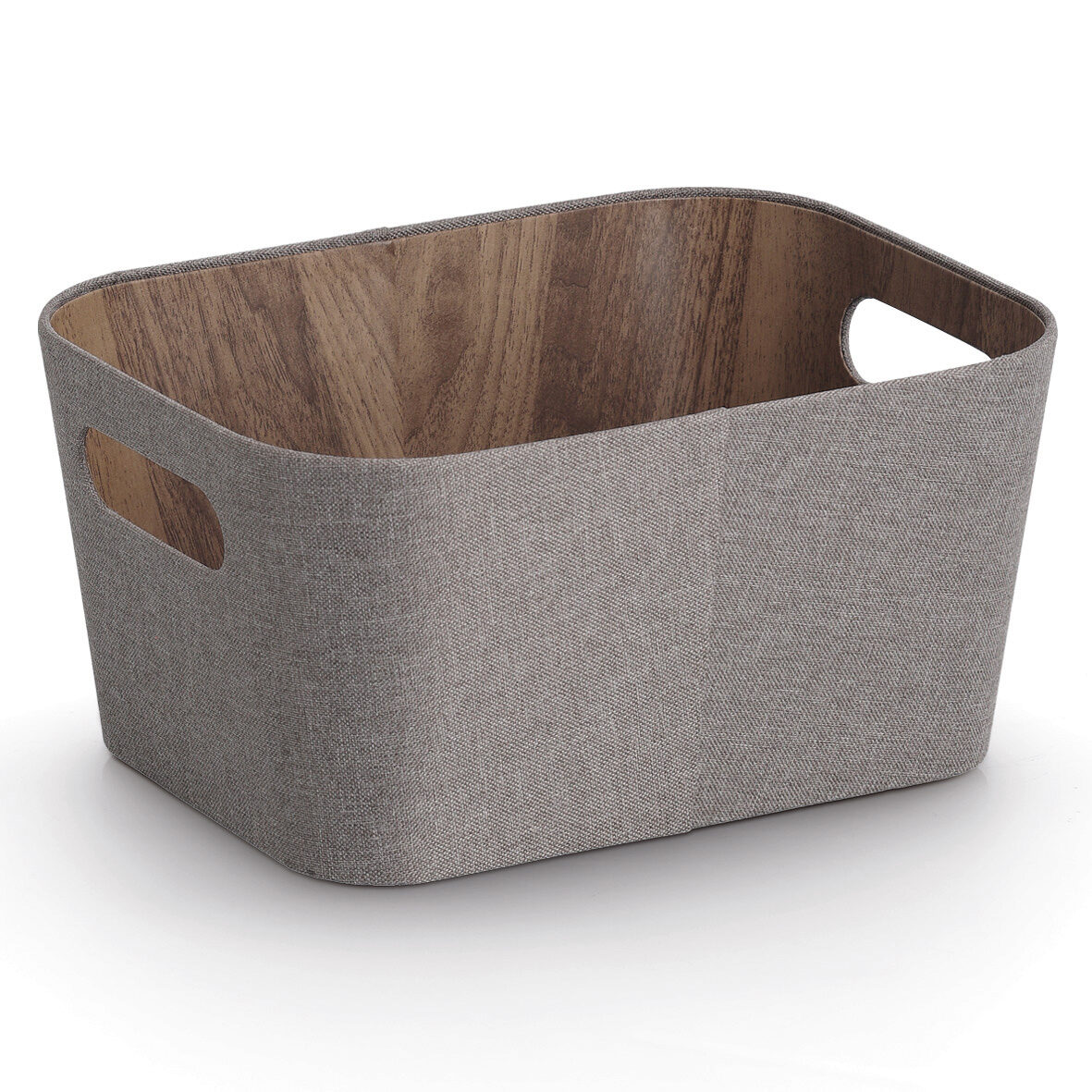 Aufbewahrungsbox, Pappe/Polyester, braun