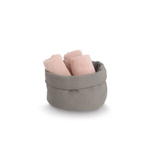 Aufbewahrungskorb, Waffelpiqué, Polyester, taupe