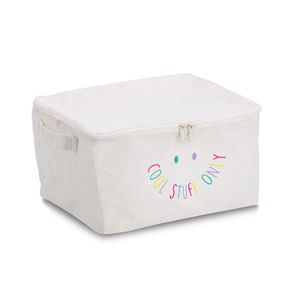 Aufbewahrungsbox "Cool Stuff" mit Reißverschluss,