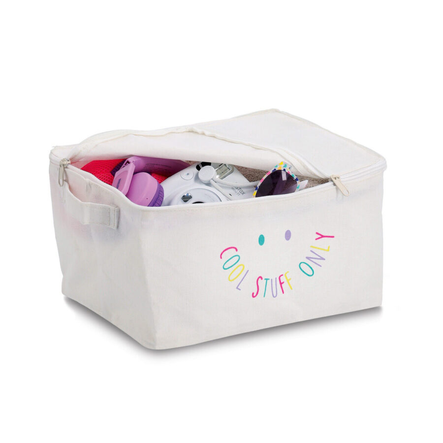 Aufbewahrungsbox "Cool Stuff" mit Reißverschluss,