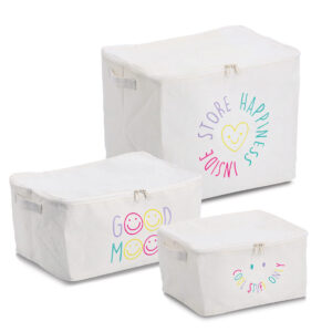 Aufbewahrungsbox "Good Mood" mit Reißverschluss,