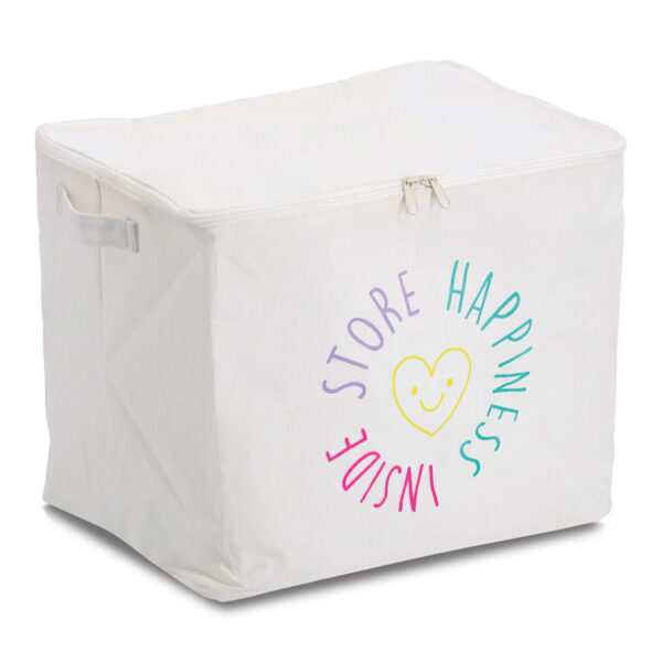 Aufbewahrungsbox "Happiness" mit Reißverschluss,