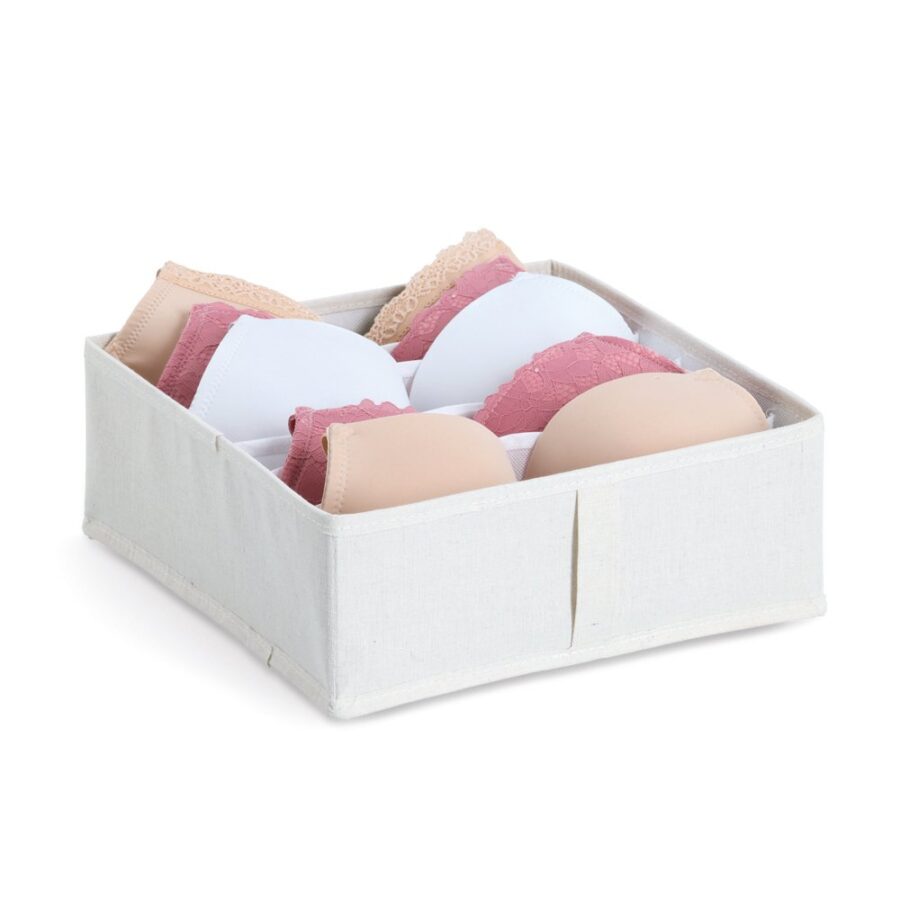 Aufbewahrungsbox mit 6 Fächern, Polyester/Vlies,