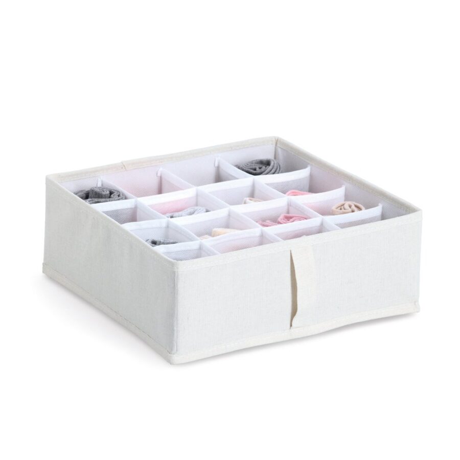 Aufbewahrungsbox mit 16 Fächern, Polyester/Vlies,
