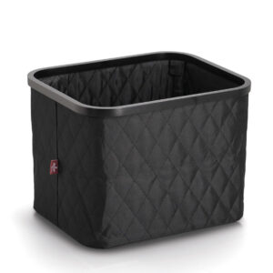 Aufbewahrungskorb, Polyester/Bambus, schwarz