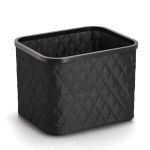 Aufbewahrungskorb, Polyester/Bambus, schwarz