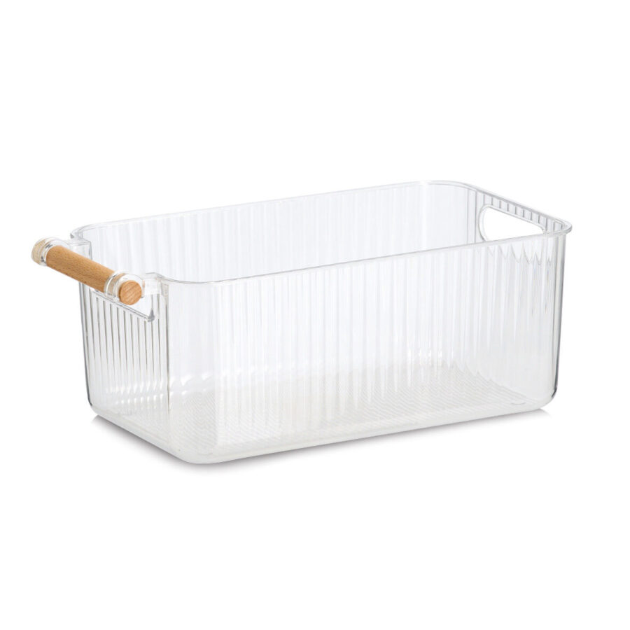 Aufbewahrungsboxen-Set, 3-tlg., Kunststoff/Bambus