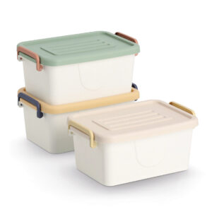 Aufbewahrungsboxen-Set, 3 tlg., Kunststoff, weiß/