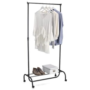 Rollkleiderständer, Metall/Kunststoff, schwarz