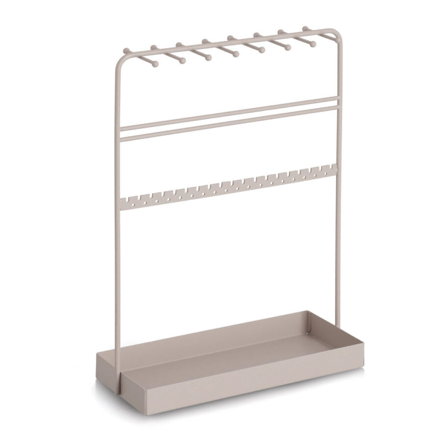 Schmuck-Organizer, Metall, greige